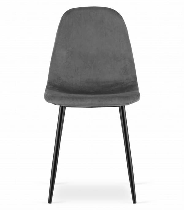 COMO stol - Mørkegrå Velvet x 3