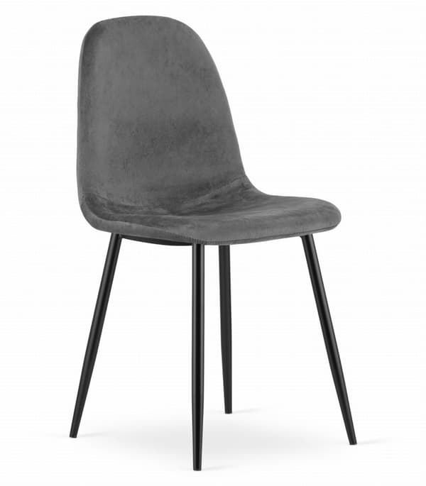 COMO stol - Mørkegrå Velvet x 3