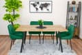 Miniatyrbild 4 av 4: MONZA stol - Green Velvet x 3