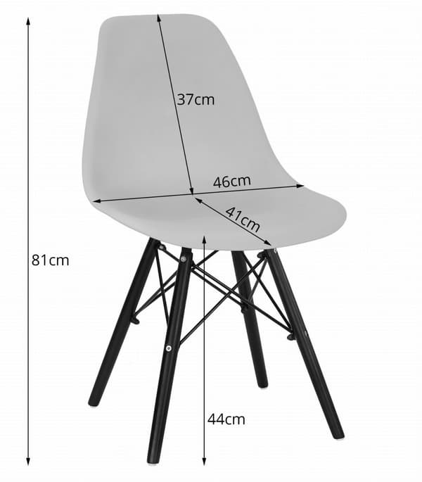 OSAKA tuoli keltainen/musta jalat x 3