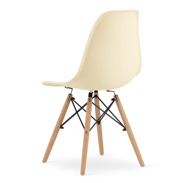 OSAKA stol kräm / naturliga ben x 3