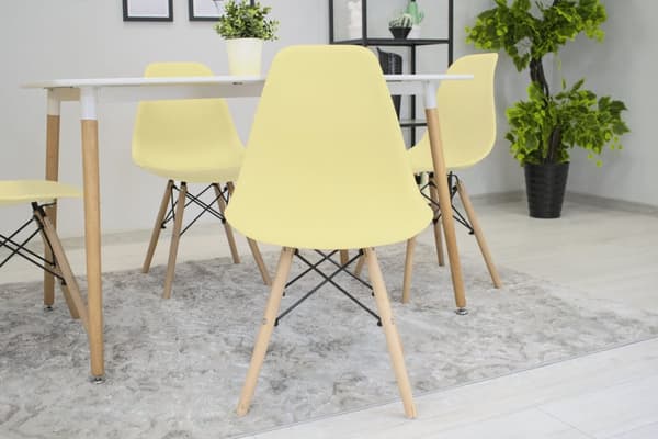 OSAKA stol kräm / naturliga ben x 3