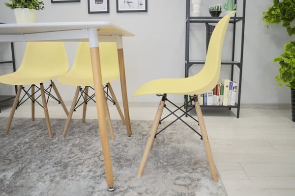 OSAKA stol kräm / naturliga ben x 3