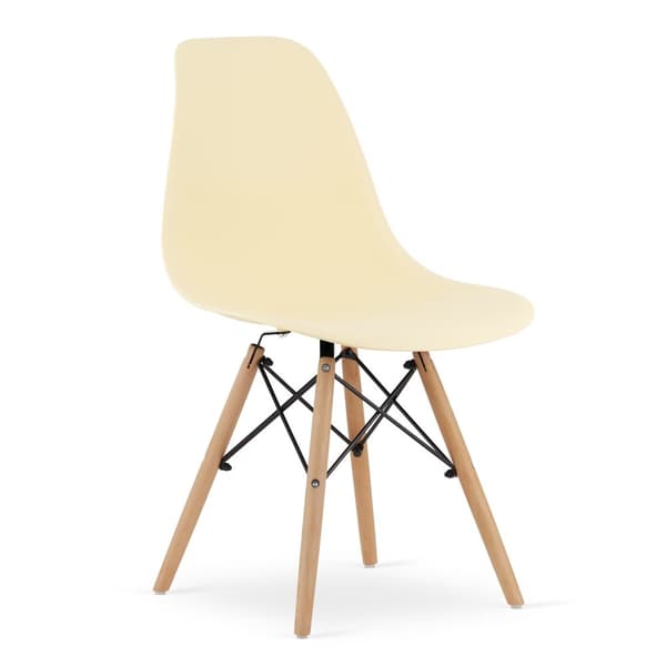 OSAKA stol kräm / naturliga ben x 3