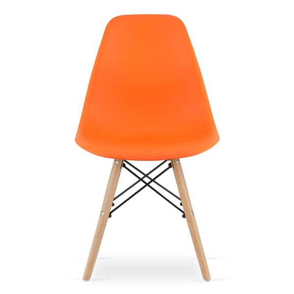 OSAKA stol orange / naturliga ben x 3