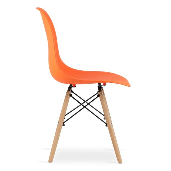 OSAKA stol orange / naturliga ben x 3