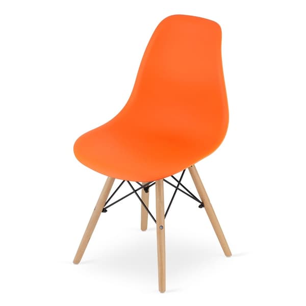 OSAKA stol orange / naturliga ben x 3