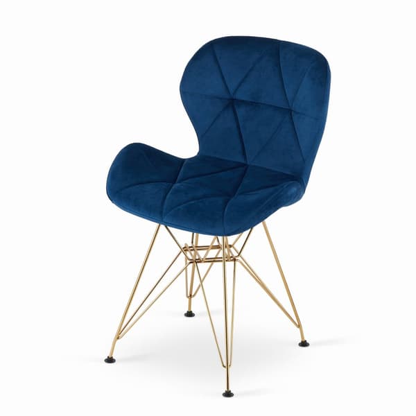 NEST stol - marin sammet / guldben x 3