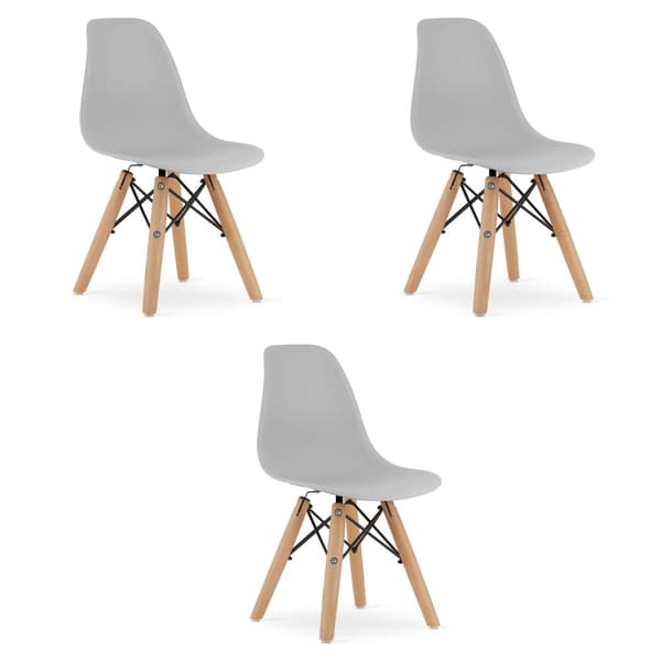 ZUBI stol - grå x 3