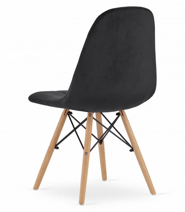 DUMO stol - Black Velvet x 3