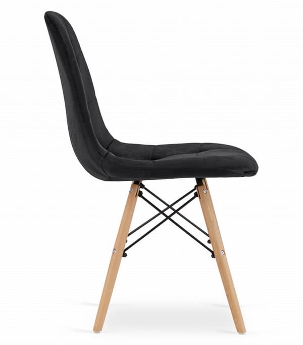 DUMO stol - Black Velvet x 3