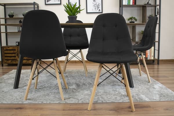 DUMO stol - Black Velvet x 3