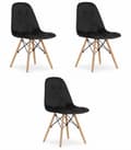 Miniatyrbild 1 av 11: DUMO stol - Black Velvet x 3