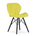 Miniatyrbild 2 av 3: LAGO Velvet Chair - gula/svarta ben x 3