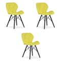 Miniatyrbild 1 av 3: LAGO Velvet Chair - gula/svarta ben x 3