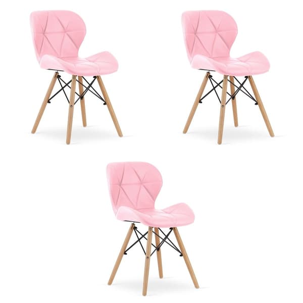 LAGO tuoli ekonahkaa - pinkki x 3