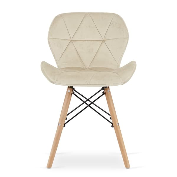 LAGO Velvet Chair - beige x 3