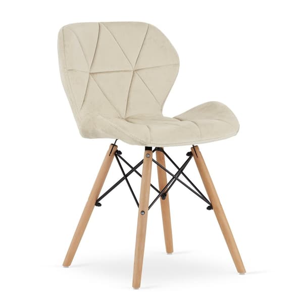 LAGO Velvet Chair - beige x 3