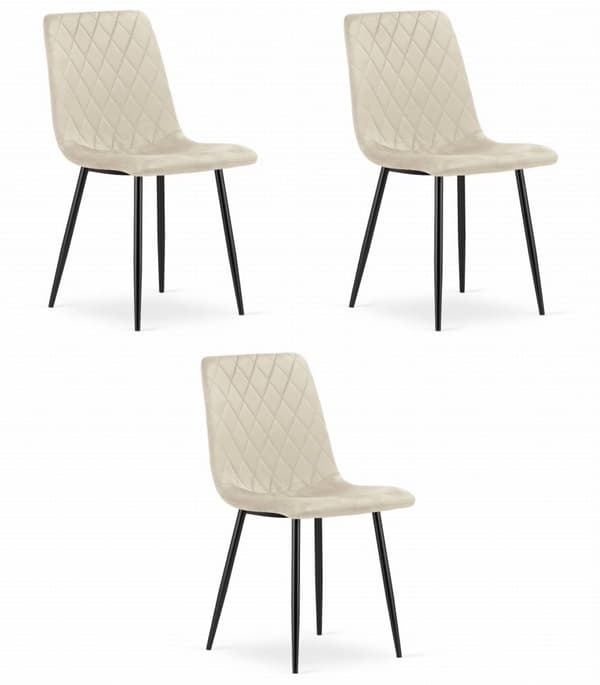 TURIN tuoli - beige sametti x 3