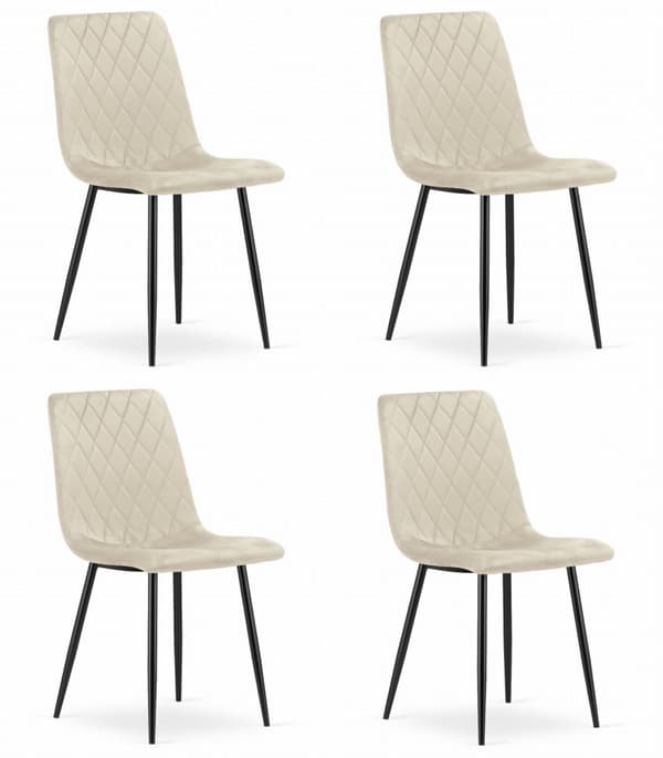TURIN tuoli - beige sametti x 4