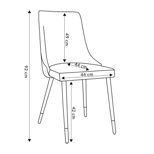 stol | LOGAN | sammet smaragd | 47x59x93 cm | 807829