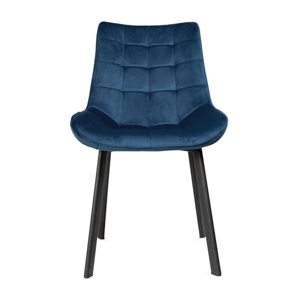 Stol | COLIN | sammet marinblå | 53x61x88cm | 816333
