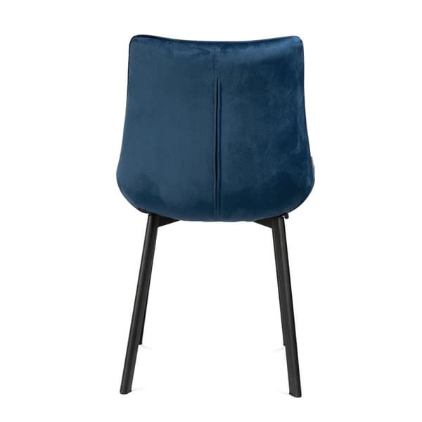 Stol | COLIN | sammet marinblå | 53x61x88cm | 816333