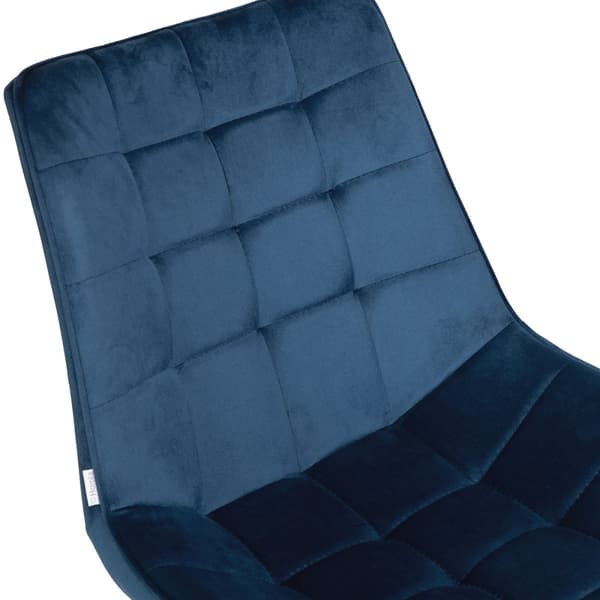 Stol | COLIN | sammet marinblå | 53x61x88cm | 816333