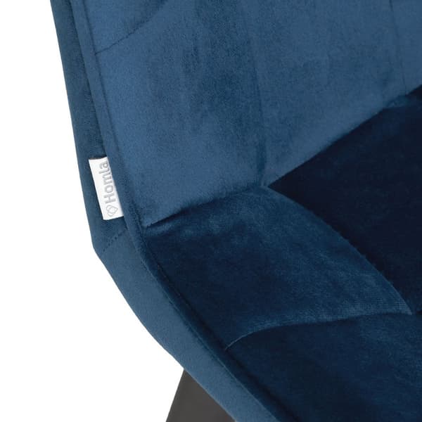 Stol | COLIN | sammet marinblå | 53x61x88cm | 816333