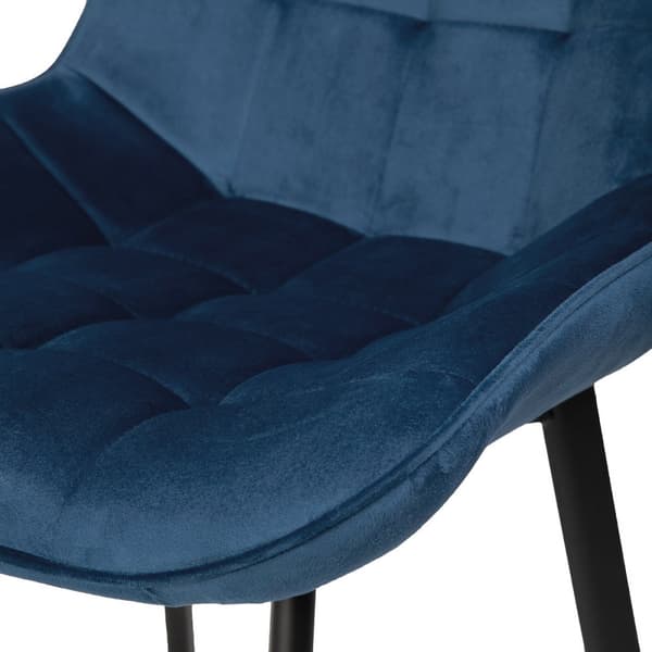 Stol | COLIN | sammet marinblå | 53x61x88cm | 816333