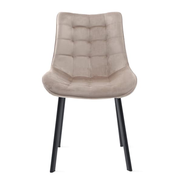 Stol | COLIN | fløjl beige | 53x61x88cm | 833989
