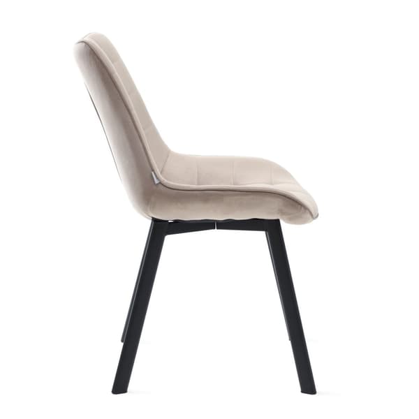 Stol | COLIN | fløjl beige | 53x61x88cm | 833989