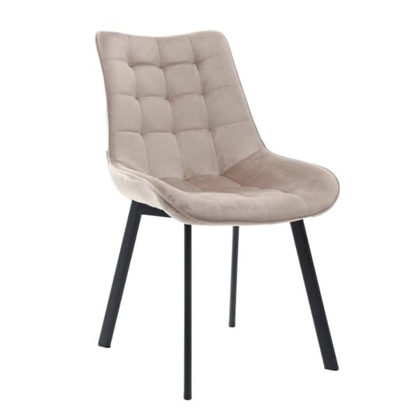 Stol | COLIN | fløjl beige | 53x61x88cm | 833989