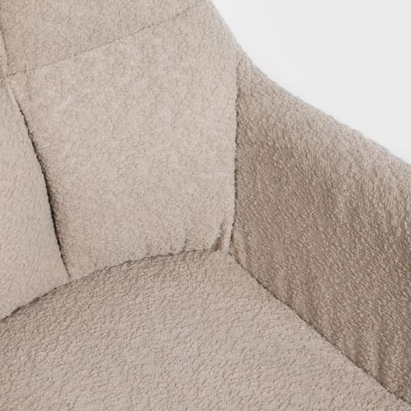 Stol | SEENSA | vridbeige i TEDDY-tyg | 58x67x81-89 cm | 895925