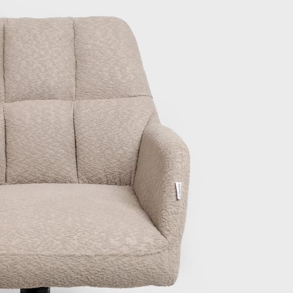 Stol | SEENSA | vridbeige i TEDDY-tyg | 58x67x81-89 cm | 895925