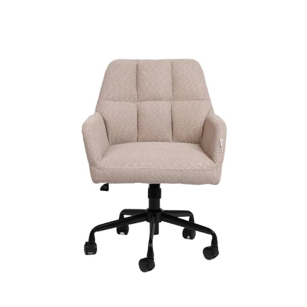 Stol | SEENSA | vridbeige i TEDDY-tyg | 58x67x81-89 cm | 895925