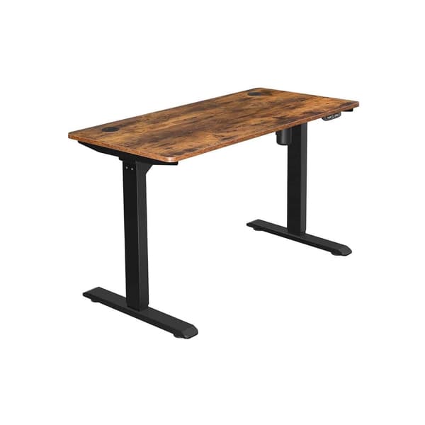 Skrivebord, SONGMICS, 140x70 cm, Brun-Sort