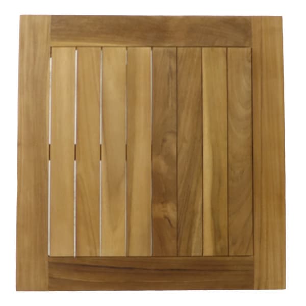 AXI August Sidebord brun | Kvadratisk sidebord, 100% teak, til haven, altanen eller indendørs brug | Sidebord 50 x 50 x 45 cm