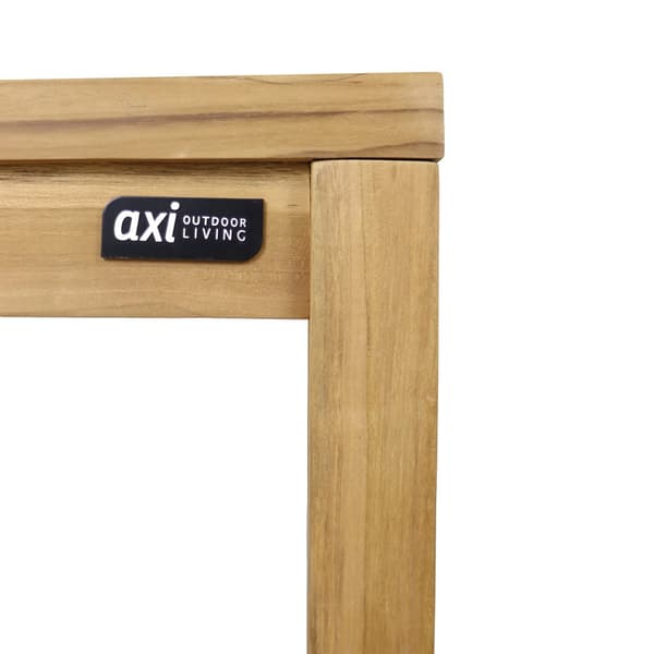 AXI August Sidebord brun | Kvadratisk sidebord, 100% teak, til haven, altanen eller indendørs brug | Sidebord 50 x 50 x 45 cm
