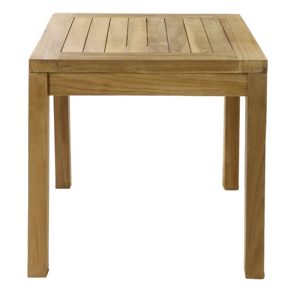 AXI August Sidebord brun | Kvadratisk sidebord, 100% teak, til haven, altanen eller indendørs brug | Sidebord 50 x 50 x 45 cm
