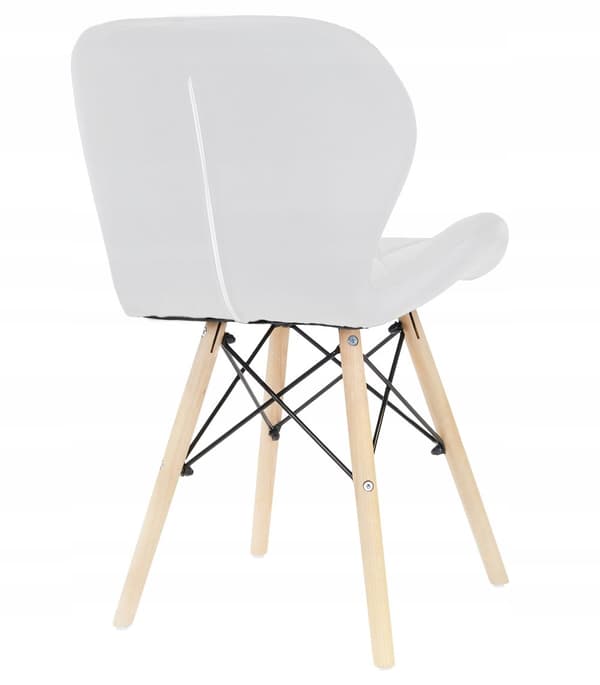 RIPIANO LÆDERstol 48 x 44 x 73 cm hvid 1 stk.