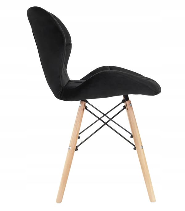 RIPIANO VELVET -tuoli 48 x 52,5 x 74 cm musta 1 kpl.