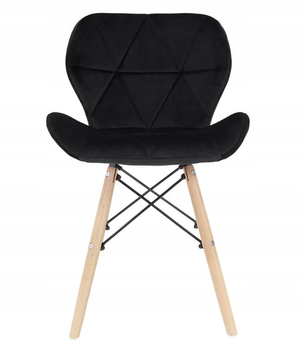 RIPIANO VELVET -tuoli 48 x 52,5 x 74 cm musta 1 kpl.
