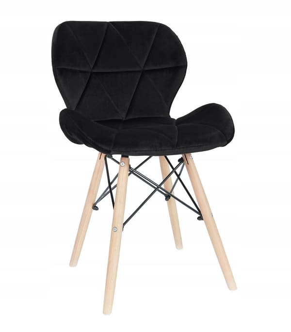 RIPIANO VELVET -tuoli 48 x 52,5 x 74 cm musta 1 kpl.