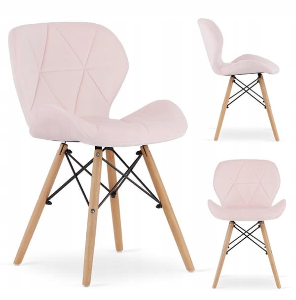 RIPIANO VLEVET stol 48 x 43 x 74 cm rosa 1 st.