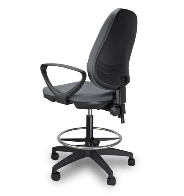 ARGO RING drejelig kontorstol, GRÅ-SORT, ergonomisk, komfortabel