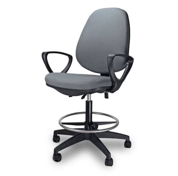 ARGO RING drejelig kontorstol, GRÅ-SORT, ergonomisk, komfortabel