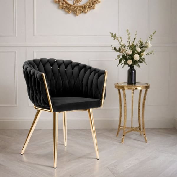 Tuoli/nojatuoli olohuoneeseen IMPERIA sametti musta GLAMOUR LOFT 1 kpl.