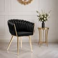Pikkukuva 5 / 9: Tuoli/nojatuoli olohuoneeseen IMPERIA sametti musta GLAMOUR LOFT 1 kpl.