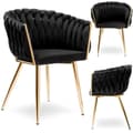 Pikkukuva 7 / 9: Tuoli/nojatuoli olohuoneeseen IMPERIA sametti musta GLAMOUR LOFT 1 kpl.